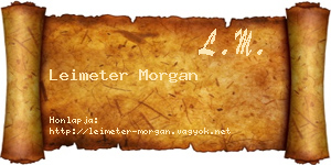 Leimeter Morgan névjegykártya